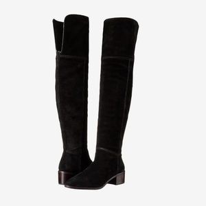 Coach black suede “Lucia” over the knee boots